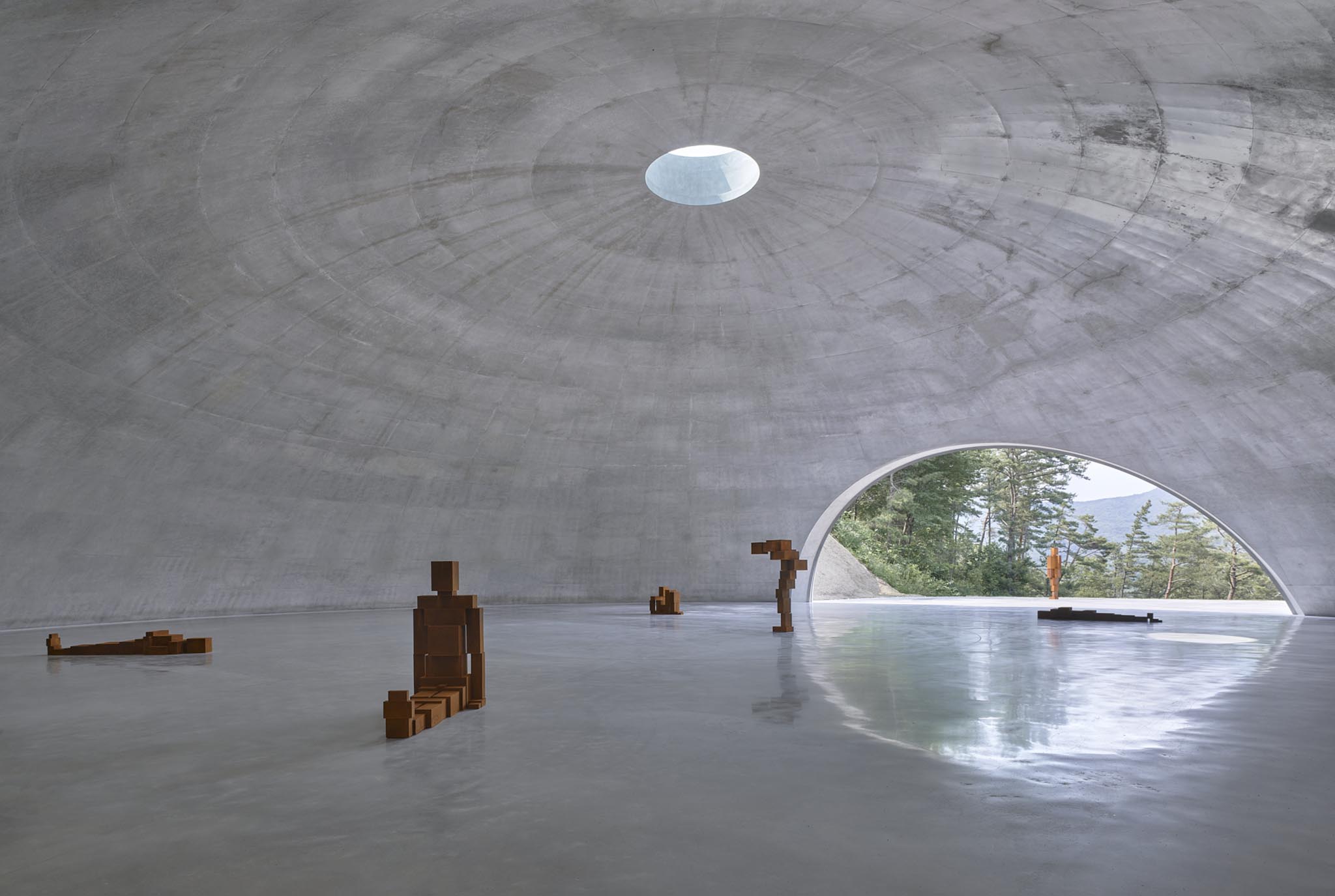 Tadao Ando completed a new space dedicated to Gormley's work